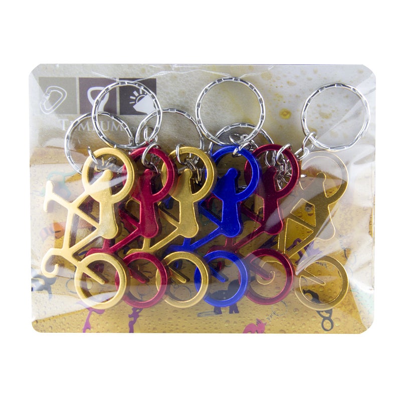 SWATOM Bicycle Bottle Opener with Keychain Key Tag Chain Ring Accessories 6PCSâ€¦ - Image 2